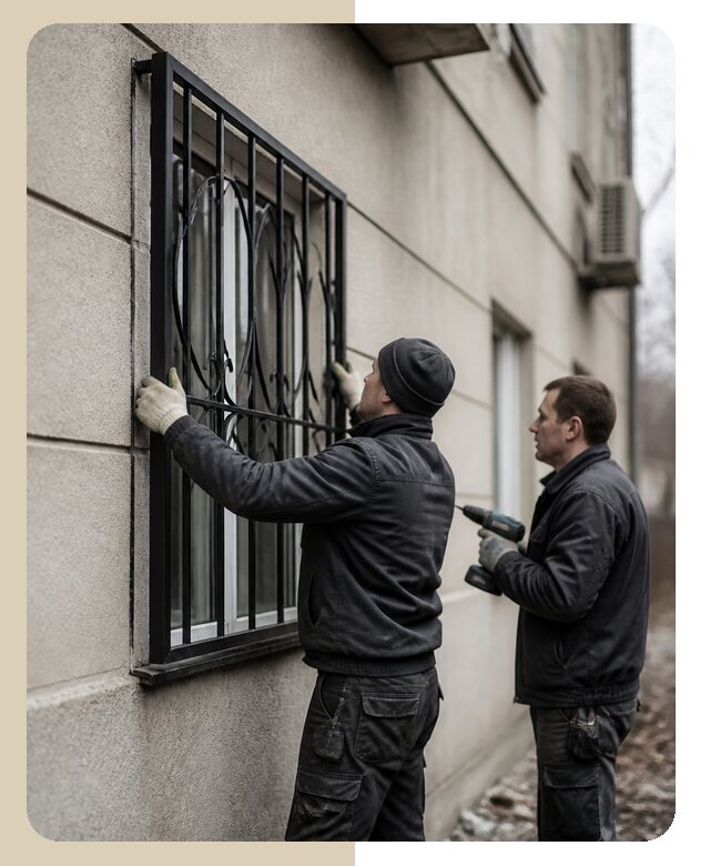 Установка наружных оконных решеток в Москве под ключ